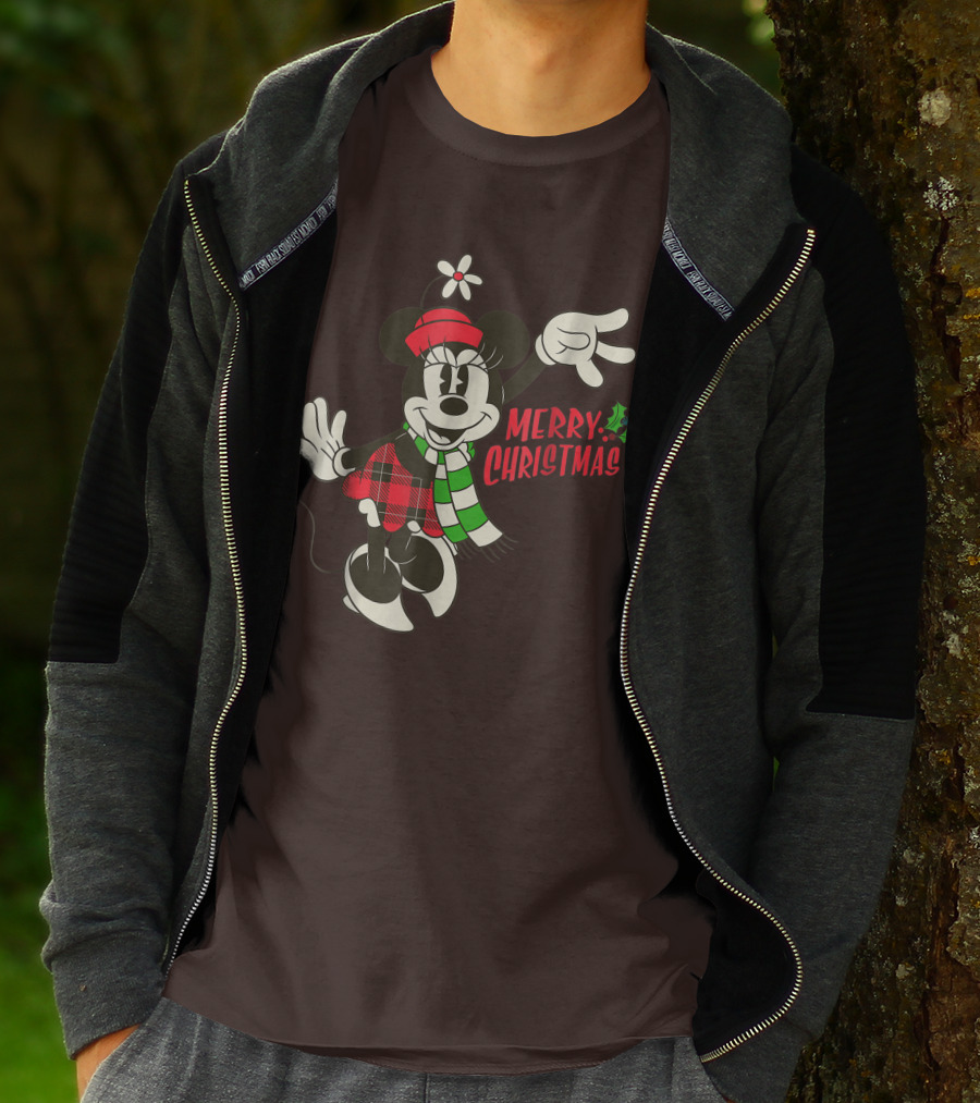 Merry Christmas Disney Vintage Minnie Mouse T-Shirt