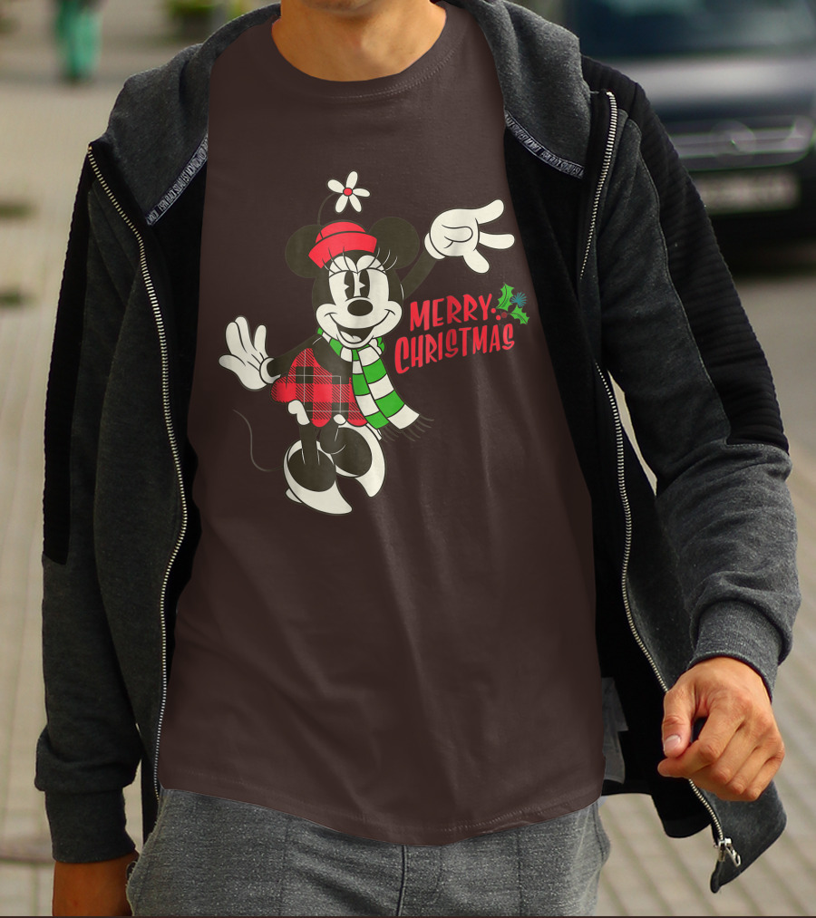Merry Christmas Disney Vintage Minnie Mouse T-Shirt