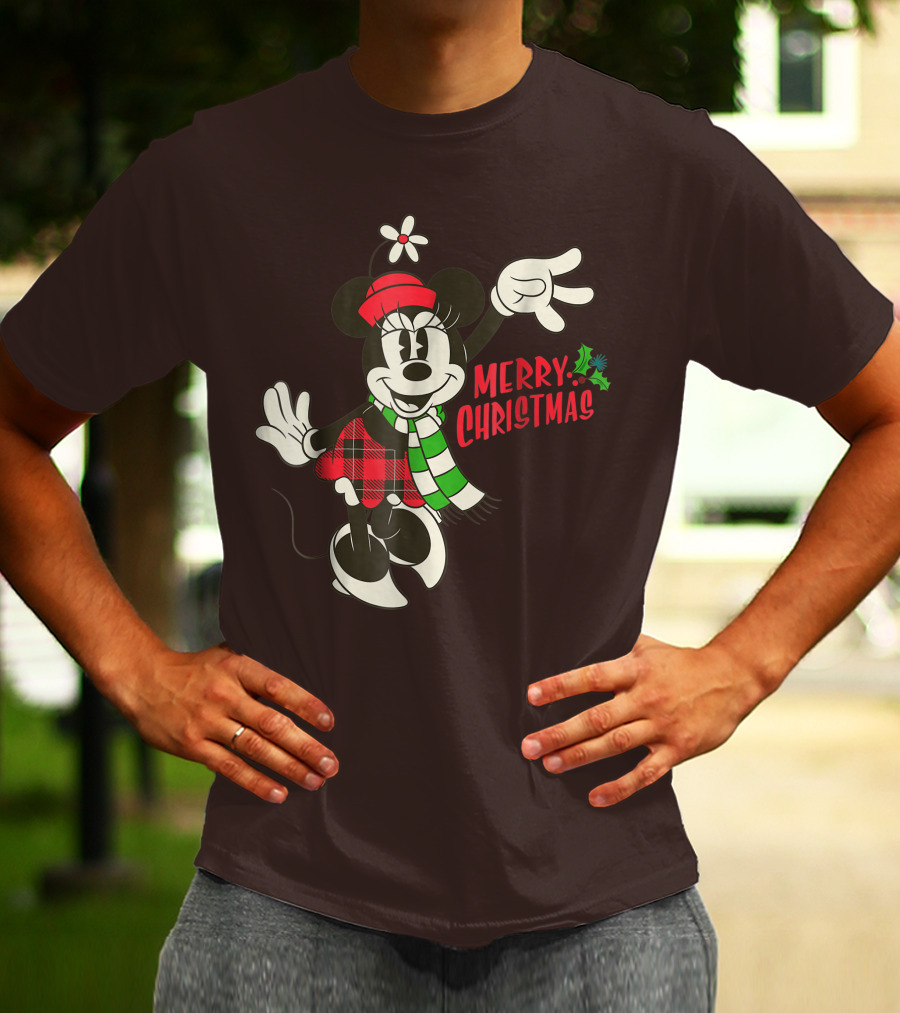 Merry Christmas Disney Vintage Minnie Mouse T-Shirt