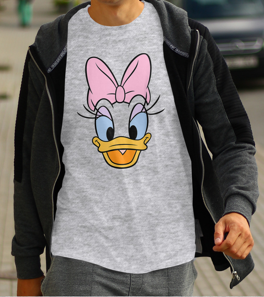 Disney Daisy Duck Pink Bow Face T-Shirt
