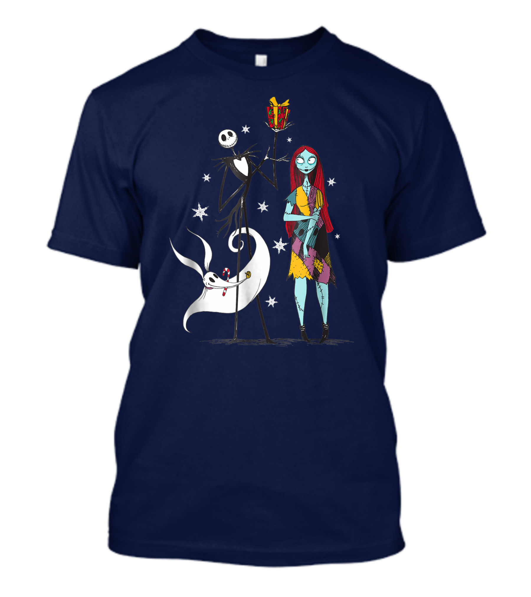 Disney The Nightmare Before Christmas Jack Skellington And Sally With Zero T-Shirt