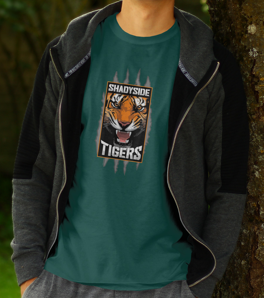 Shadyside Tigers Fierce Tiger Face Claw Marks T-Shirt