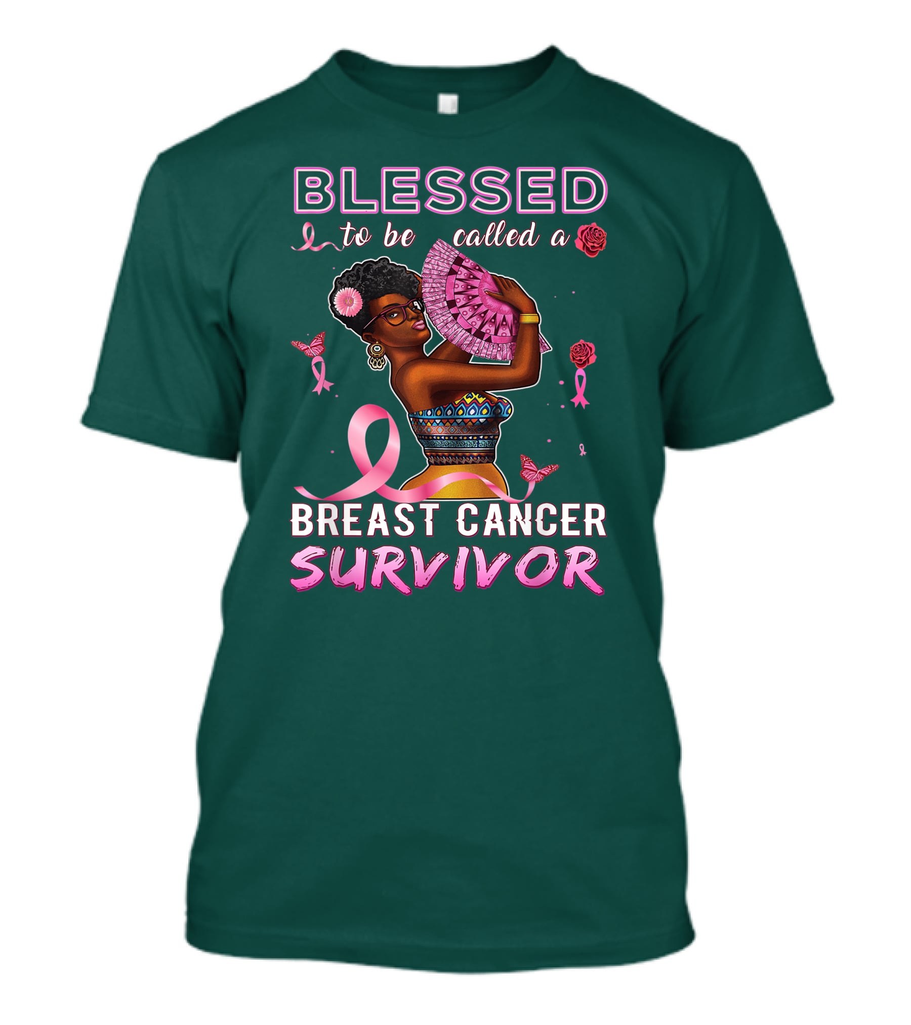 BLESSED To Be Called A BREAST CANCER SURVIVOR African American T-Shirt