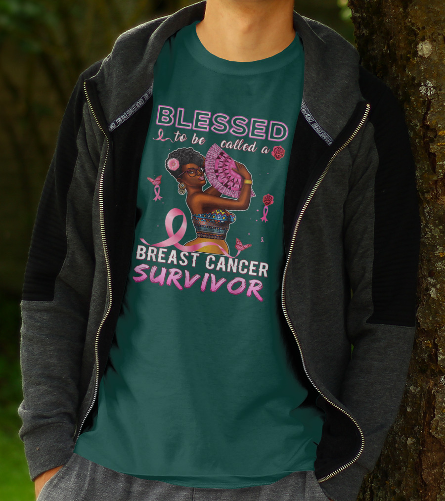 BLESSED To Be Called A BREAST CANCER SURVIVOR African American T-Shirt