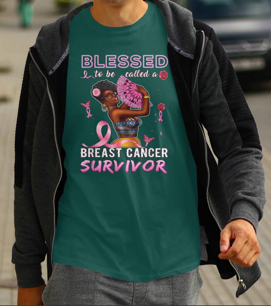 BLESSED To Be Called A BREAST CANCER SURVIVOR African American T-Shirt