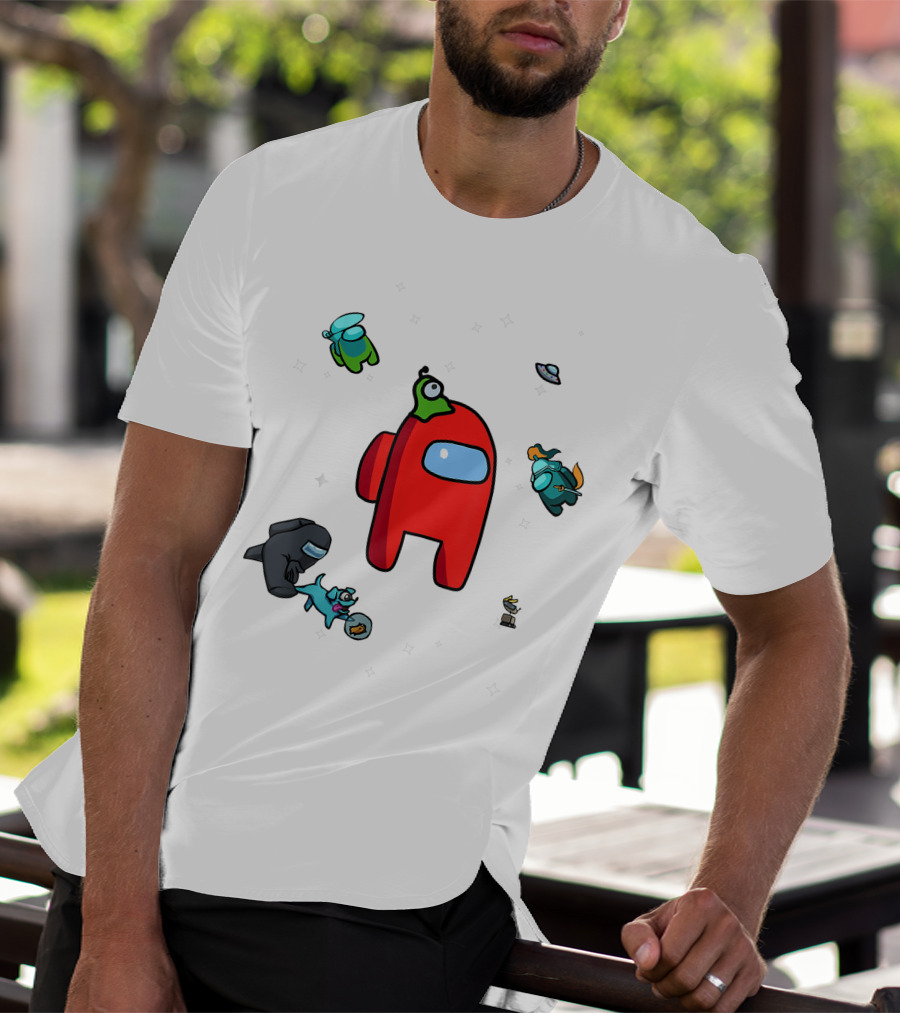 Aliens Us Game Crew Mate Pets Video Gamer T-Shirt