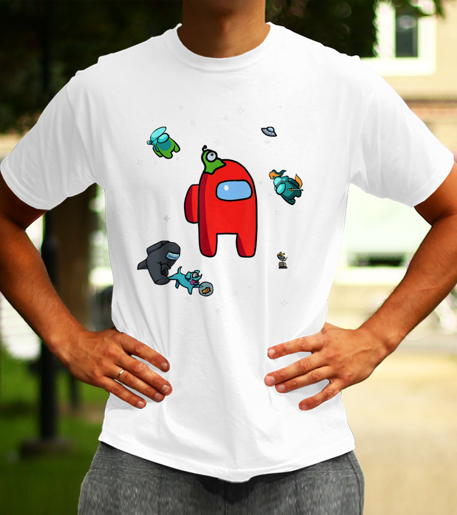 Aliens Us Game Crew Mate Pets Video Gamer T-Shirt