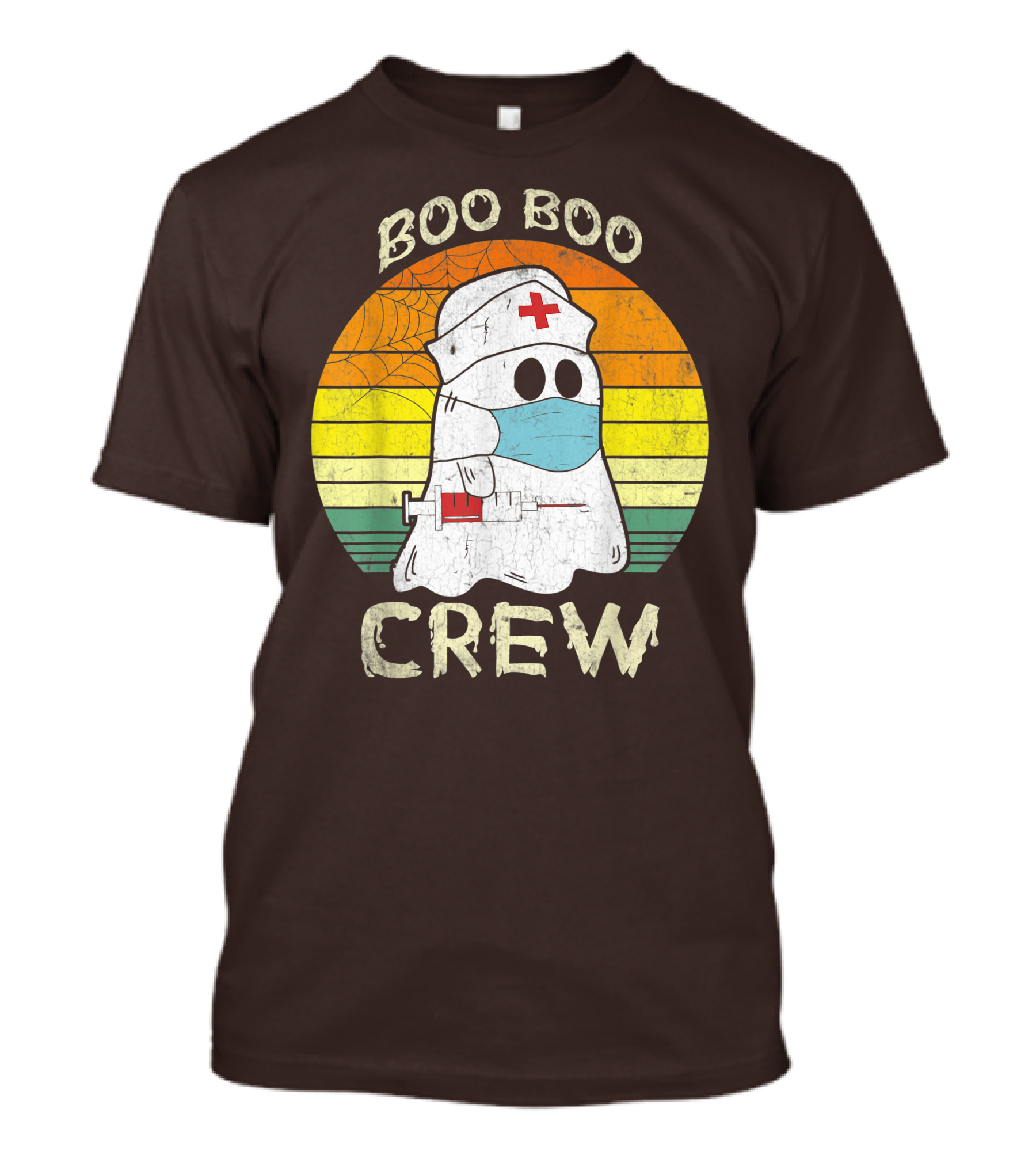 Boo Boo Crew Ghost Nurse With Mask And Syringe T-Shirt