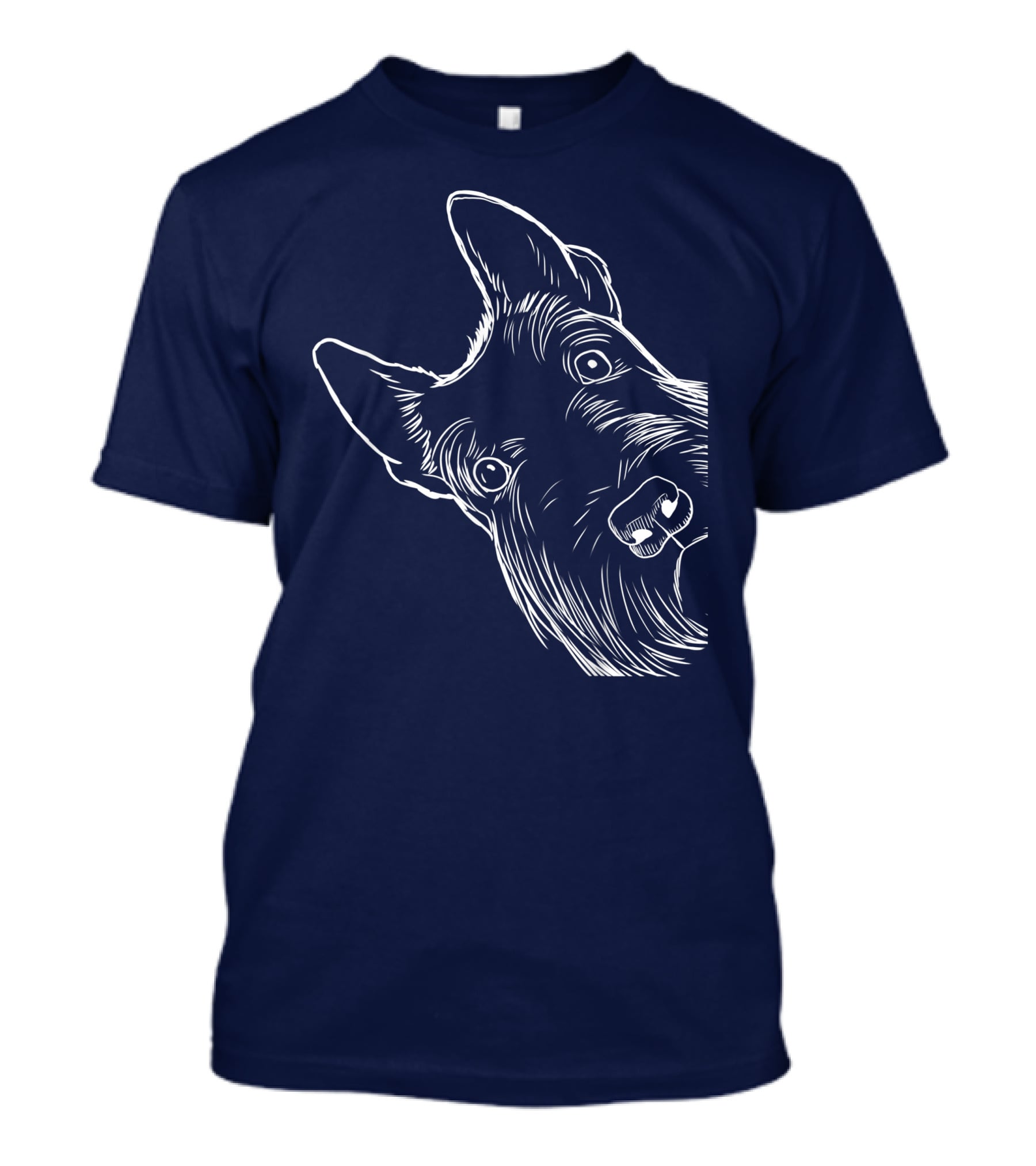 Funny Scottish Terrier Scottie Dog Peeking T-Shirt