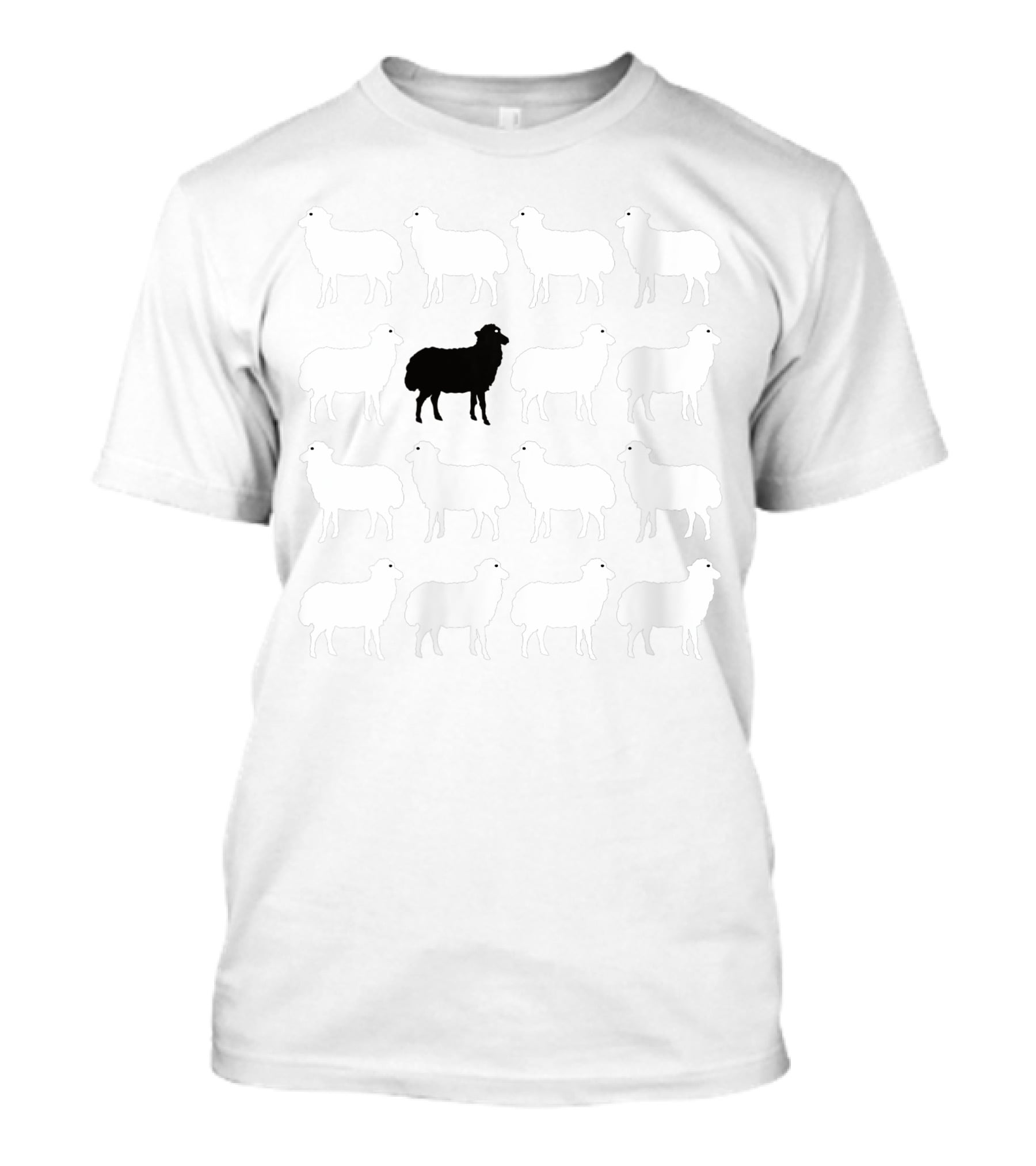 Holiday Black Sheep Amidst White Sheep Holiday Memorabilia T-Shirt