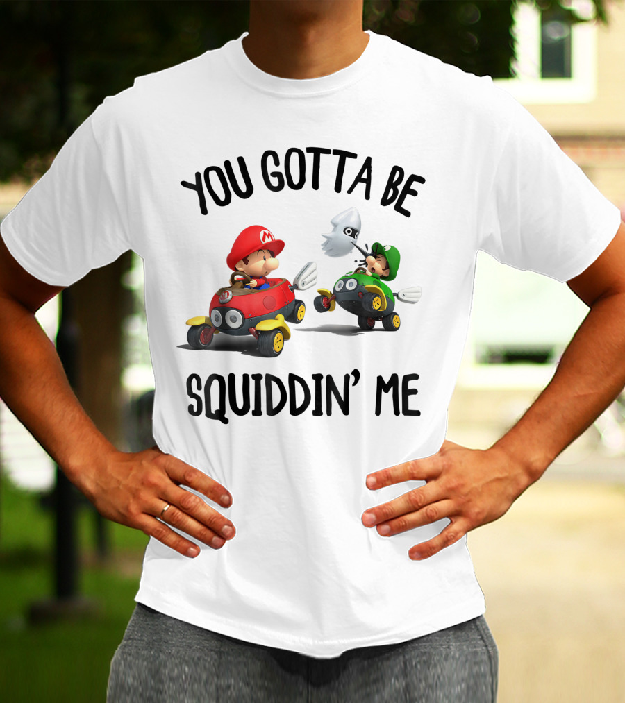 Mario Kart You Gotta Be Squiddin Me Racing Blooper Surprise T-Shirt