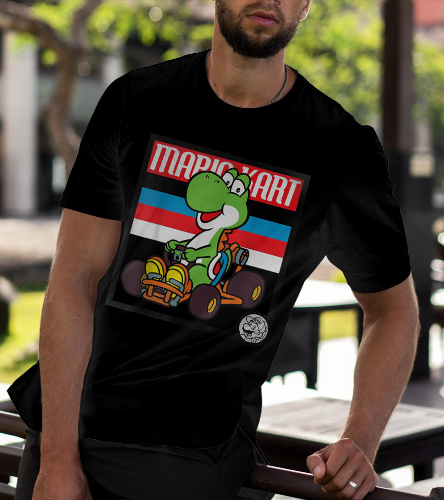 Mario Kart Yoshi Old School Retro 90s T-Shirt