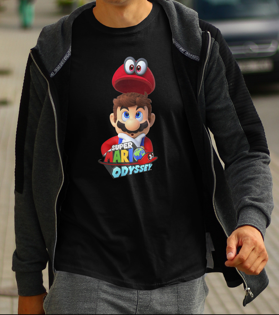 Super Mario Odyssey Funny Cappy And Mario Game T-Shirt