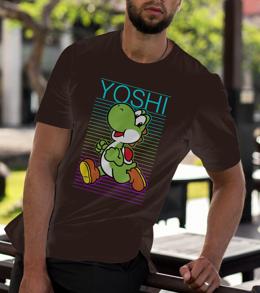 Yoshi Retro Gradient Fade Super Mario T-Shirt