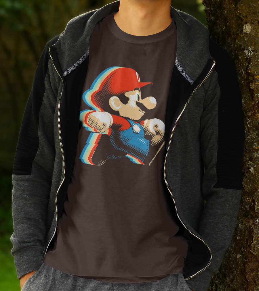 Funny Super Mario Comic Style Mario Run Premium Holidays Retro Gaming T-Shirt