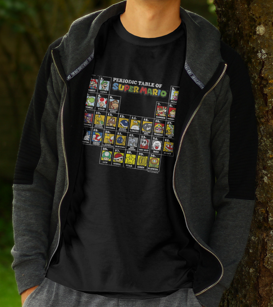 Periodic Table Of Super Mario Characters And Items T-Shirt