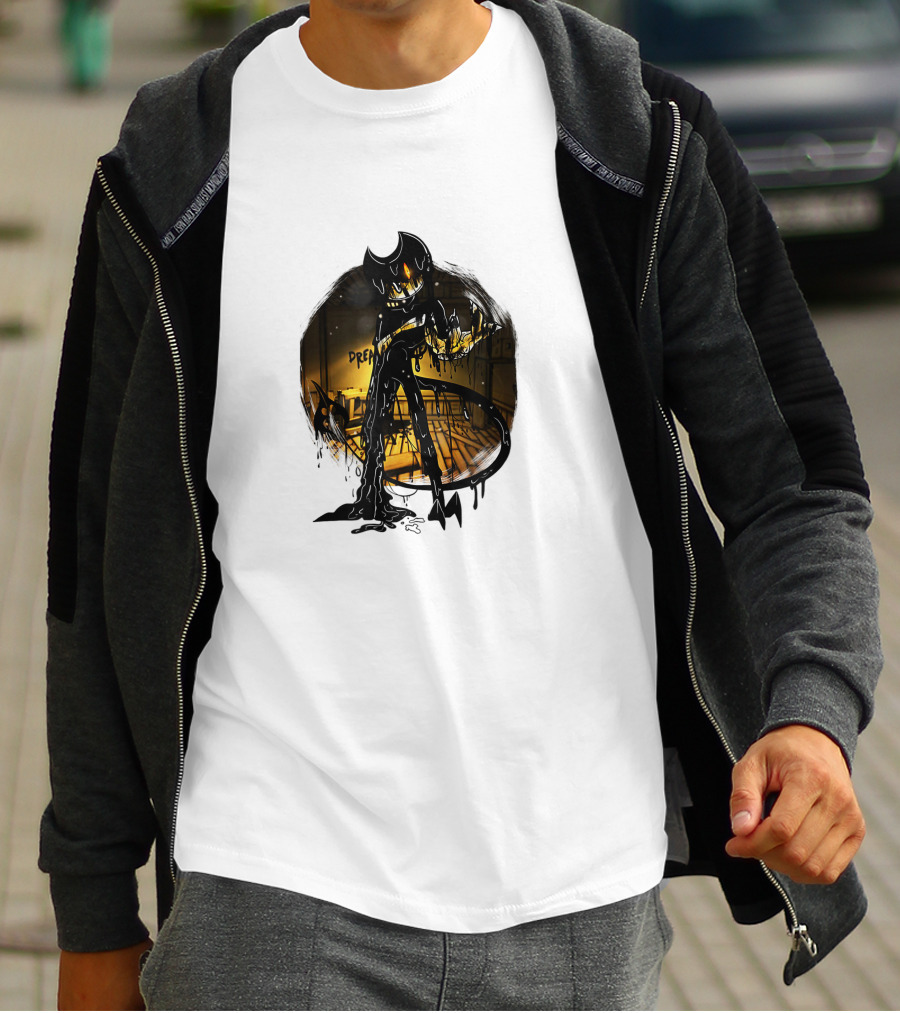 Bendy And The Ink Machine Nightmare Ink Creature Dream Scene T-Shirt