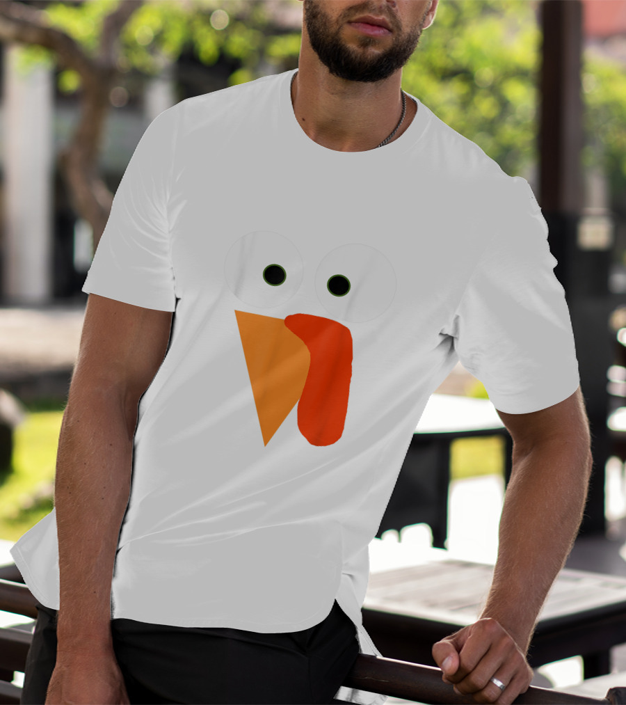 Turkey Face Thanksgiving Gobble Gear Funny Thanksgiving T-Shirt