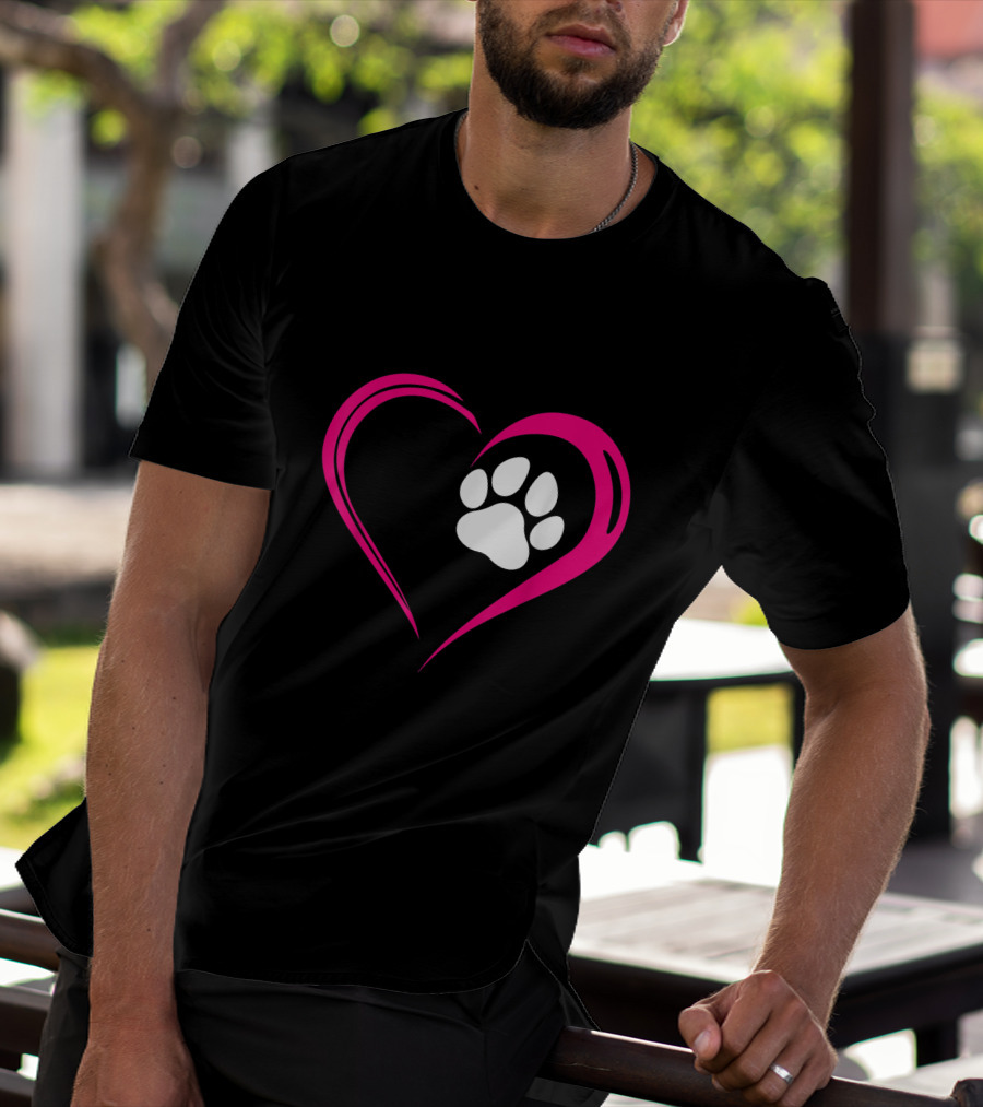 Cat Dog Heart Paw Love T-Shirt