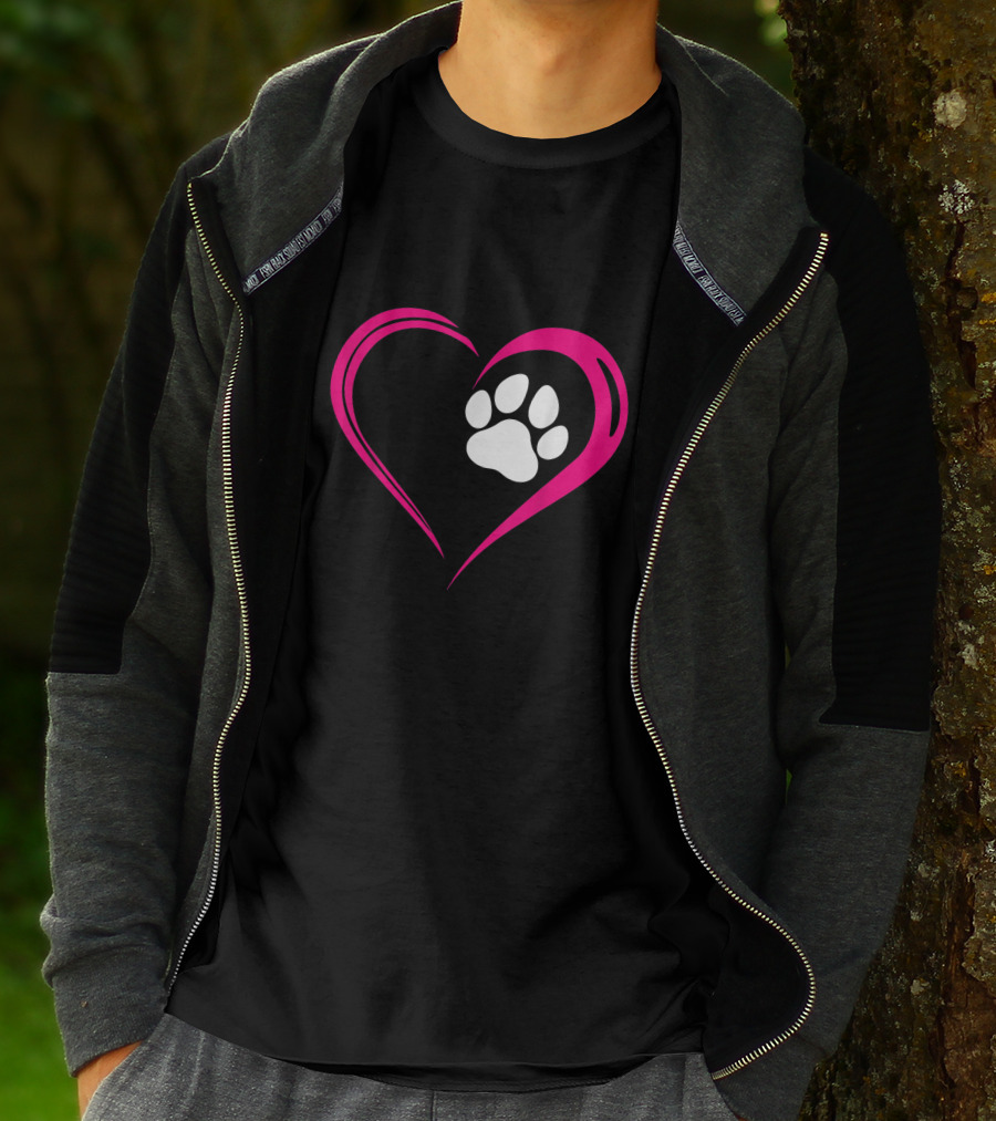 Cat Dog Heart Paw Love T-Shirt