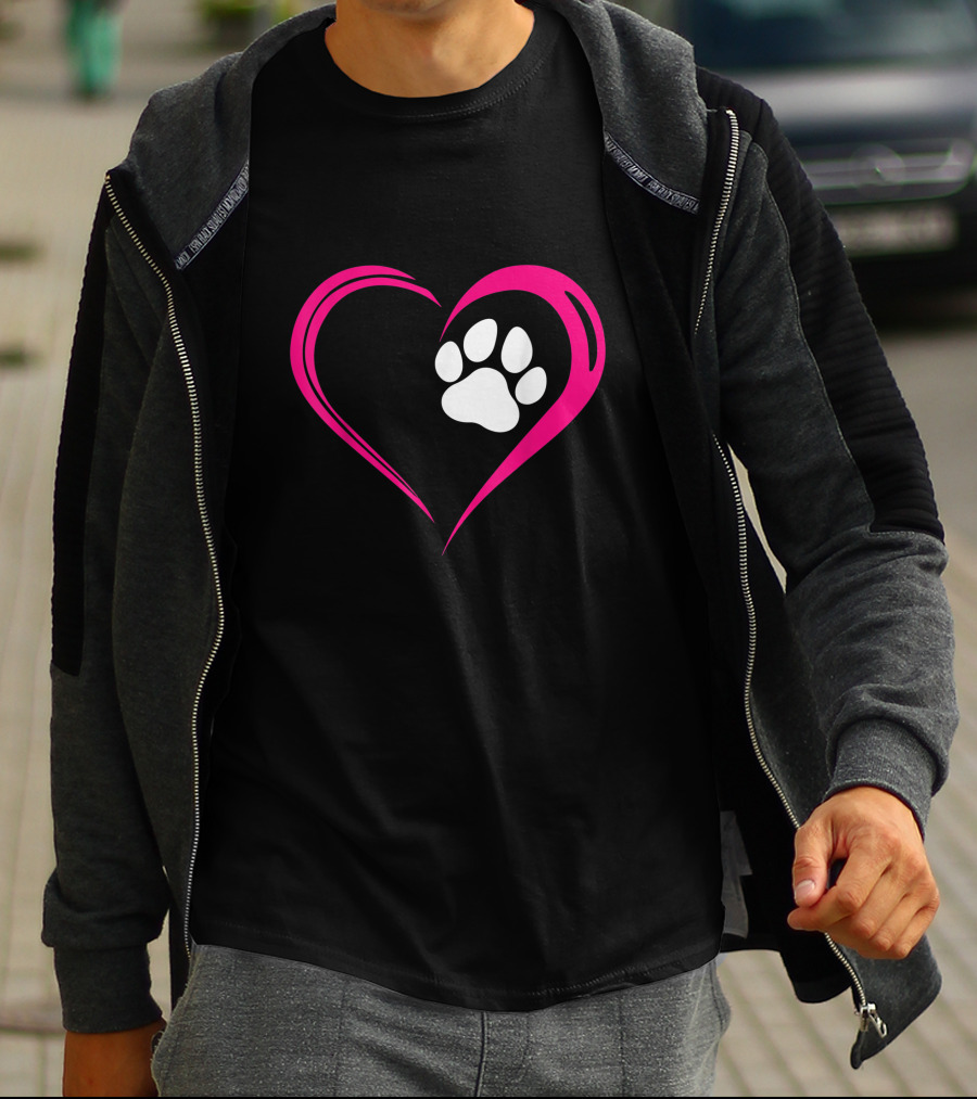 Cat Dog Heart Paw Love T-Shirt
