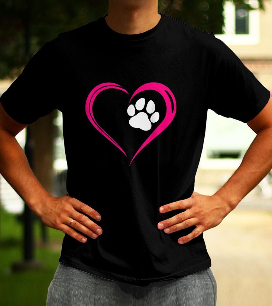 Cat Dog Heart Paw Love T-Shirt