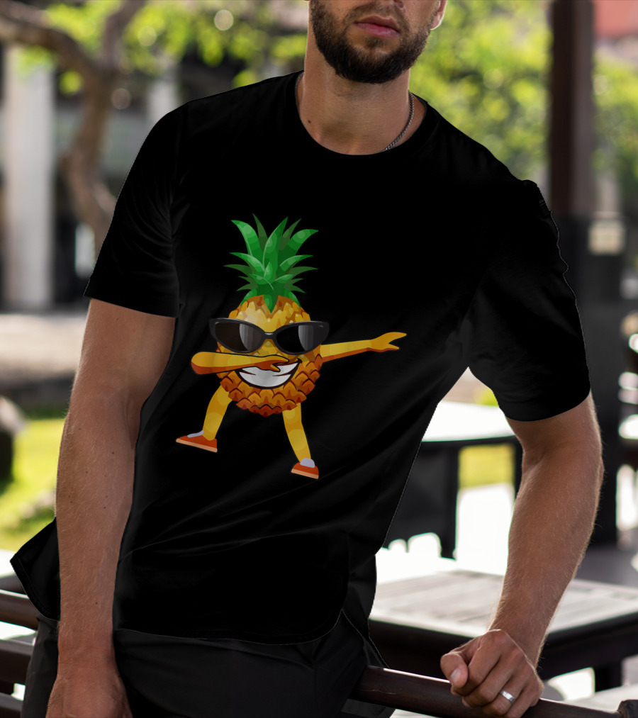 Dabbing Pineapple Sunglasses Smile T-Shirt