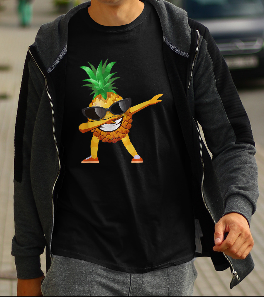 Dabbing Pineapple Sunglasses Smile T-Shirt