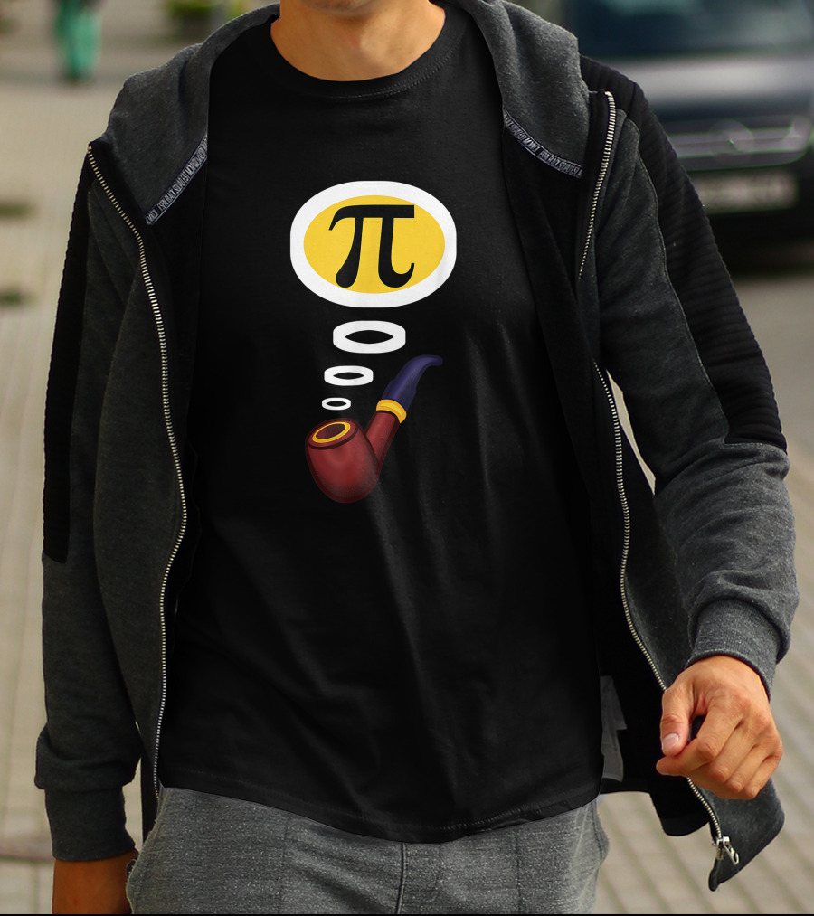 Pi Day Pipe With Pi Symbol For Teacher T-Shirt