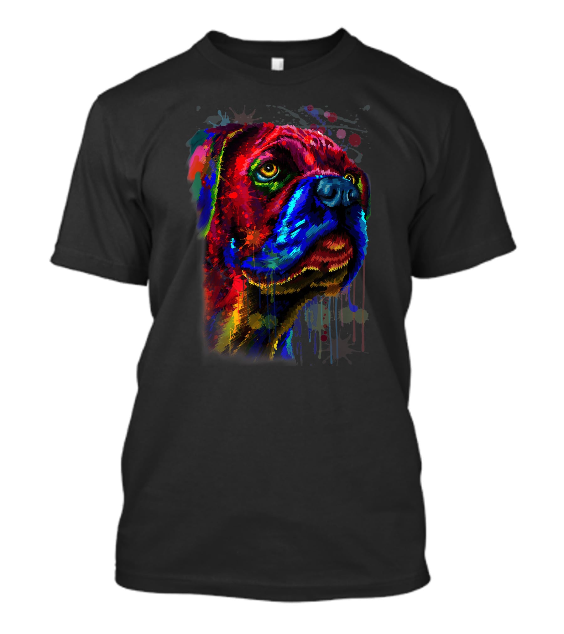 Cane Corso Watercolour Dog Face Art Multicolor Funny T-Shirt