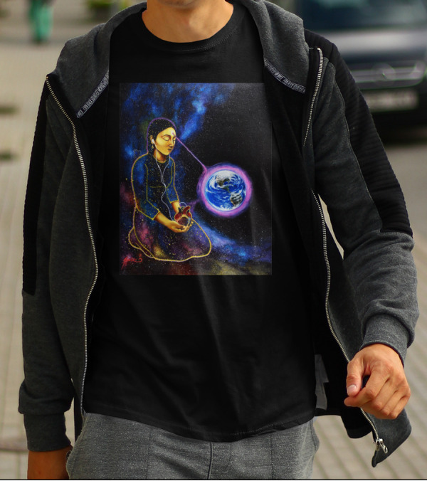 Astral Meditation Vision Connecting Earth And Mind T-Shirt