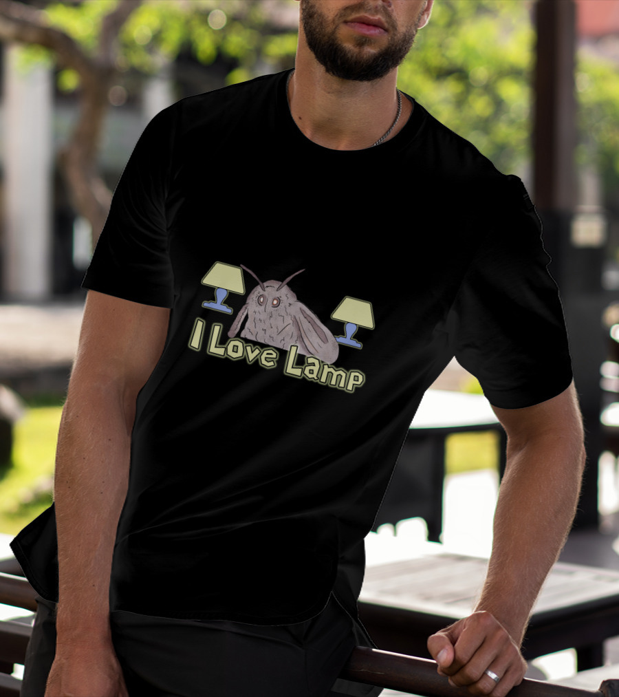 I Love Lamp Meme Moth Surrounded By Two Lamps T-Shirt