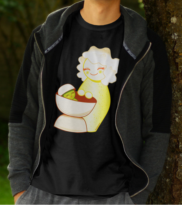 Motherly Embrace Of Kokeshis With Sweet Little Pistachio In A Bowl T-Shirt