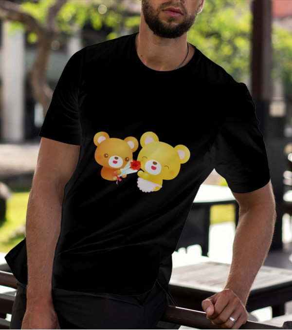 Adorable Bear Presenting A Rose To Mother Bear T-Shirt