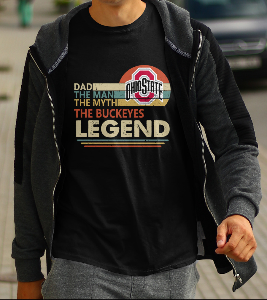 Ohio State Buckeyes Dad The Man The Myth The Legend T-Shirt