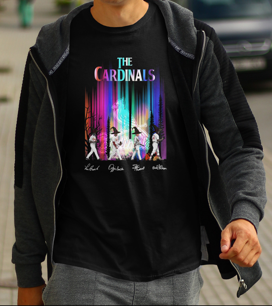 The Cardinals St. Louis Baseball Legends Aurora Borealis T-Shirt
