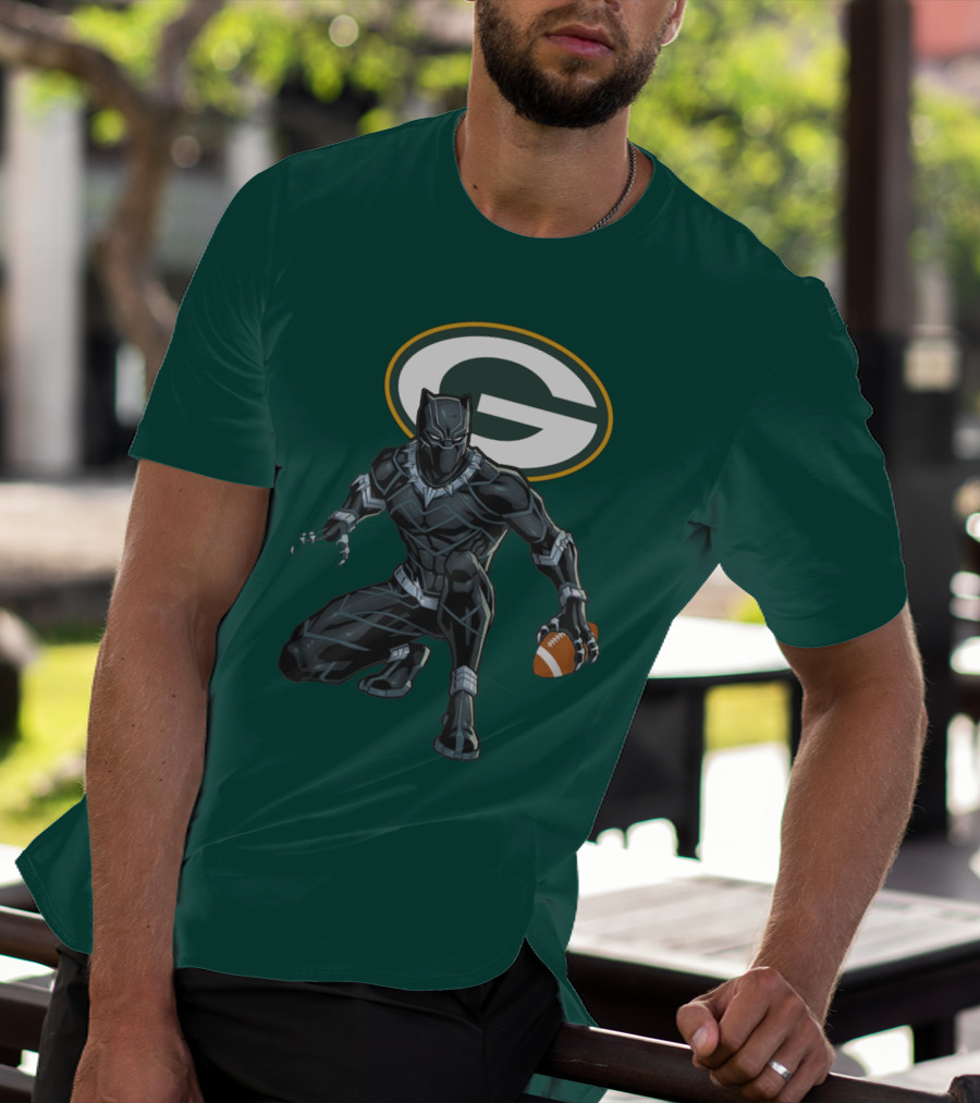 Green Bay Packers Wakanda Football Panther T-Shirt