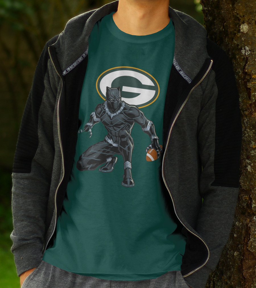 Green Bay Packers Wakanda Football Panther T-Shirt