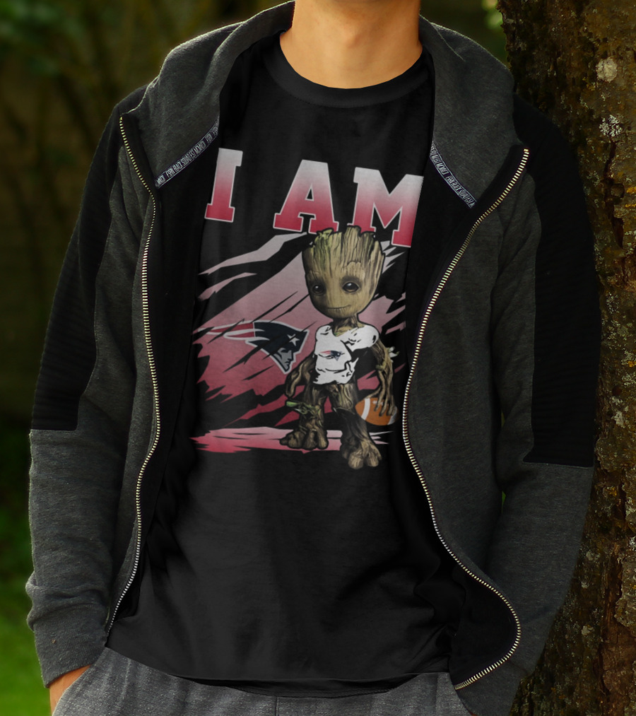 I Am New England Patriots Football Groot T-Shirt