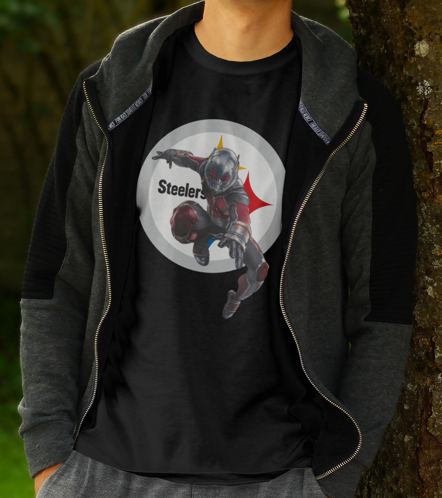 Pittsburgh Steelers Ant-Man Marvel Crossover T-Shirt