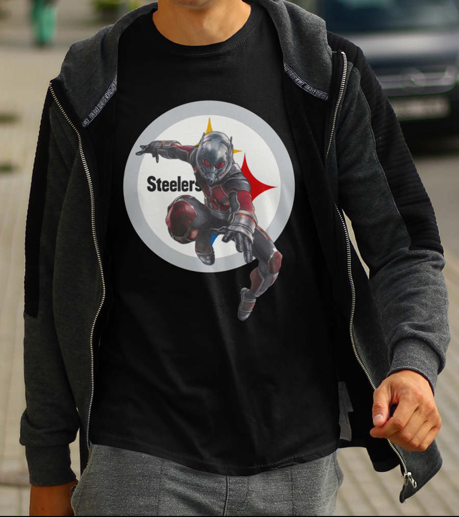Pittsburgh Steelers Ant-Man Marvel Crossover T-Shirt