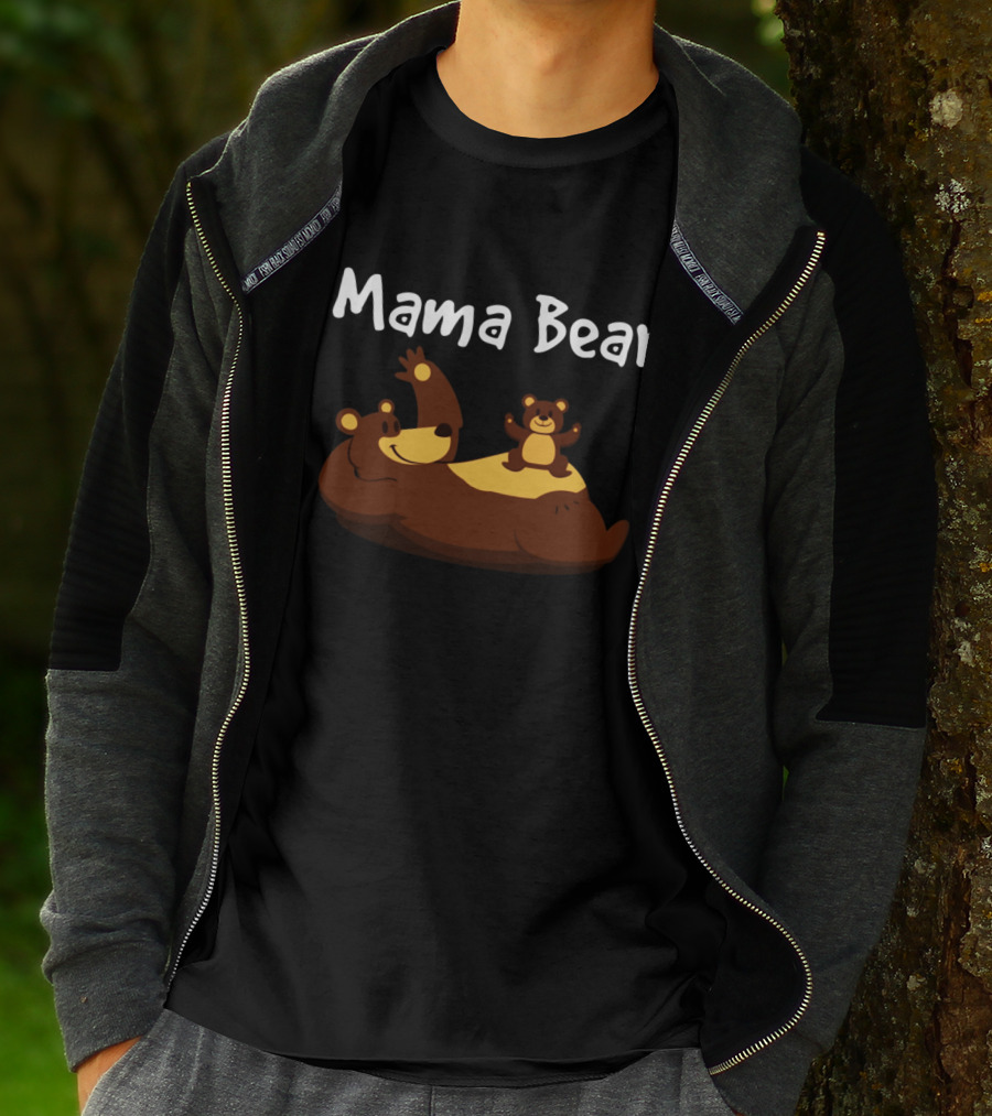 Mama Bear Playful Brown Bears Family Duo T-Shirt