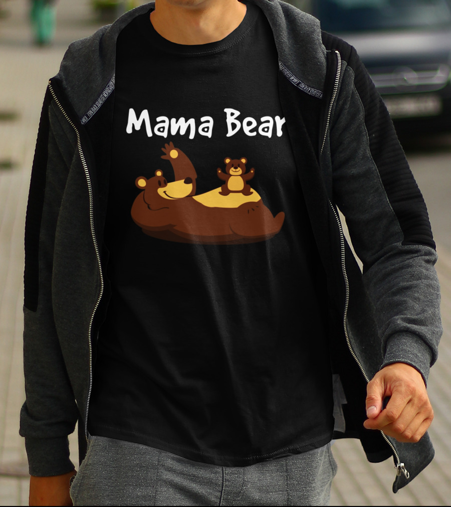 Mama Bear Playful Brown Bears Family Duo T-Shirt
