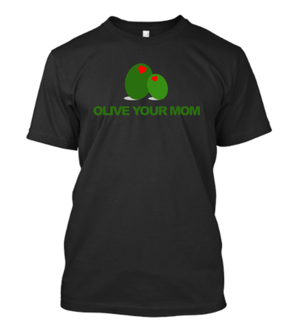 Olive Your Mom Green Heart Duo Playful Family T-Shirt