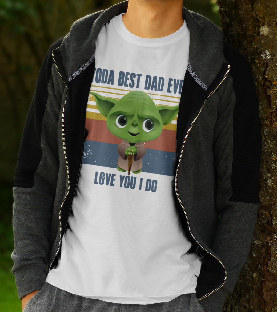 Vintage Yoda Best Dad Ever Love You I Do Retro Star Wars Father's Day T-Shirt