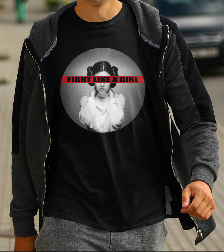 Princess Leia Fight Like A Girl Iconic Empowerment T-Shirt