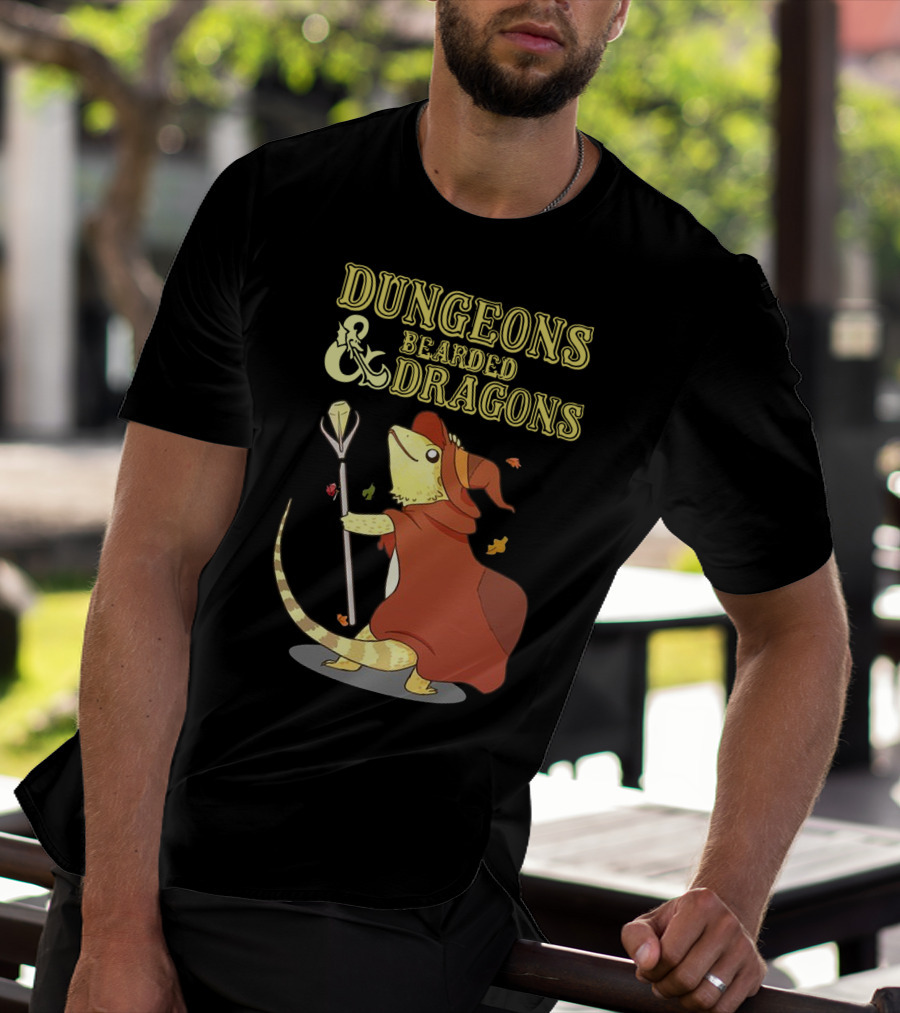 Dungeons And Bearded Dragons Mage Lizard Adventure T-Shirt