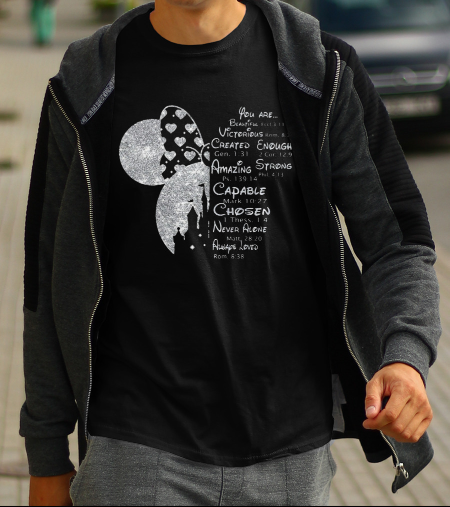 Minnie You Are Beautiful Victorious Created Enough Amazing Strong Capable Chosen Never Alone Always Loved T-Shirt