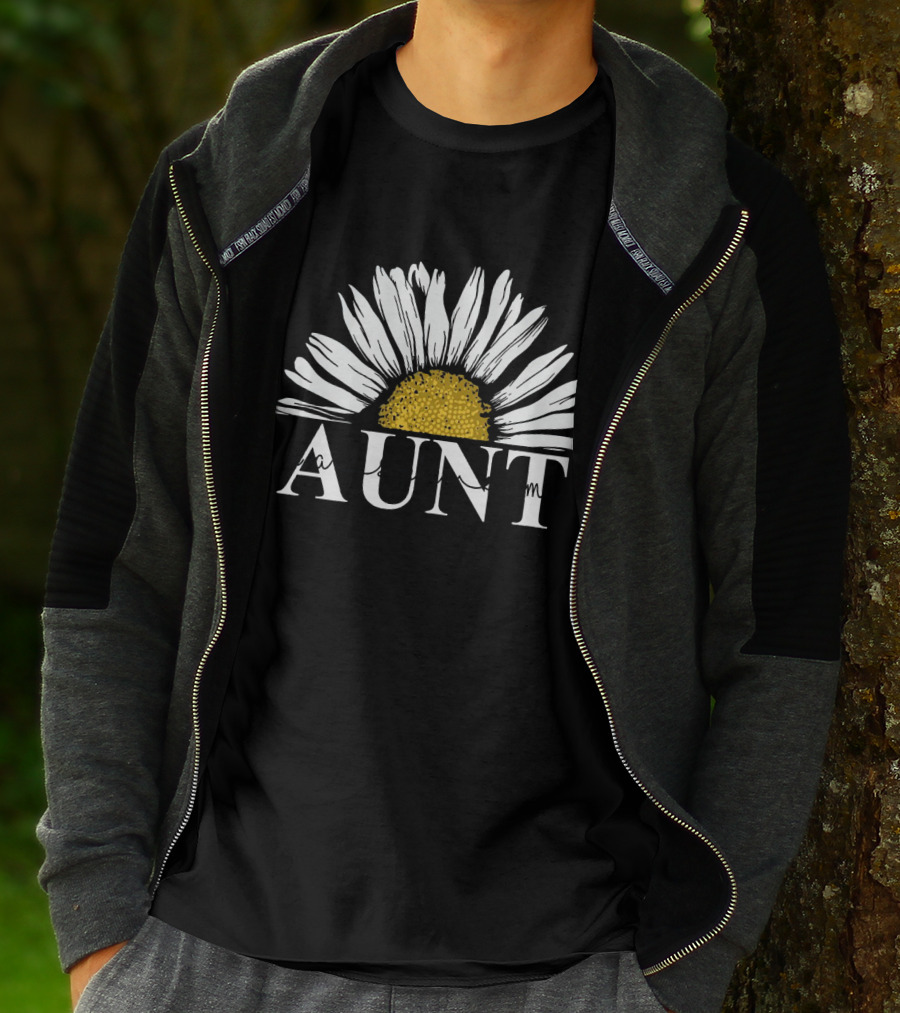 Aunt Daisy Sofia Lima Flower Text T-Shirt
