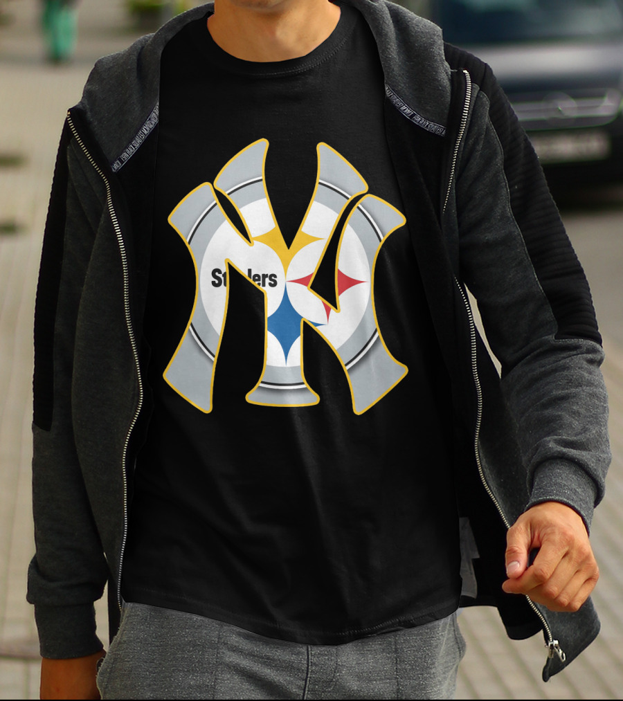 Yankees Steelers New York's Logo Fusion T-Shirt